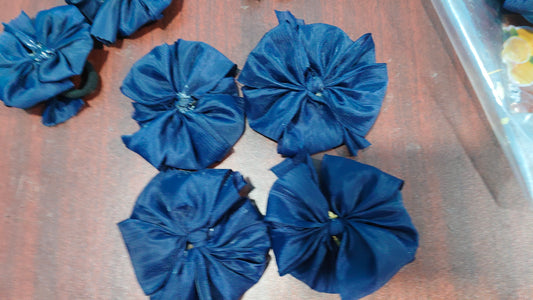 Readymade School Ribbons Alligator type Nay Blue 1 Pair