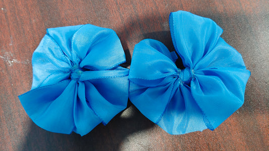 Readymade School Ribbons Alligator clip type Sky blue Colour 1 Pair