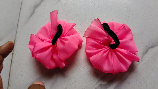 Ready made school ribbon lite Pink 1 Pair