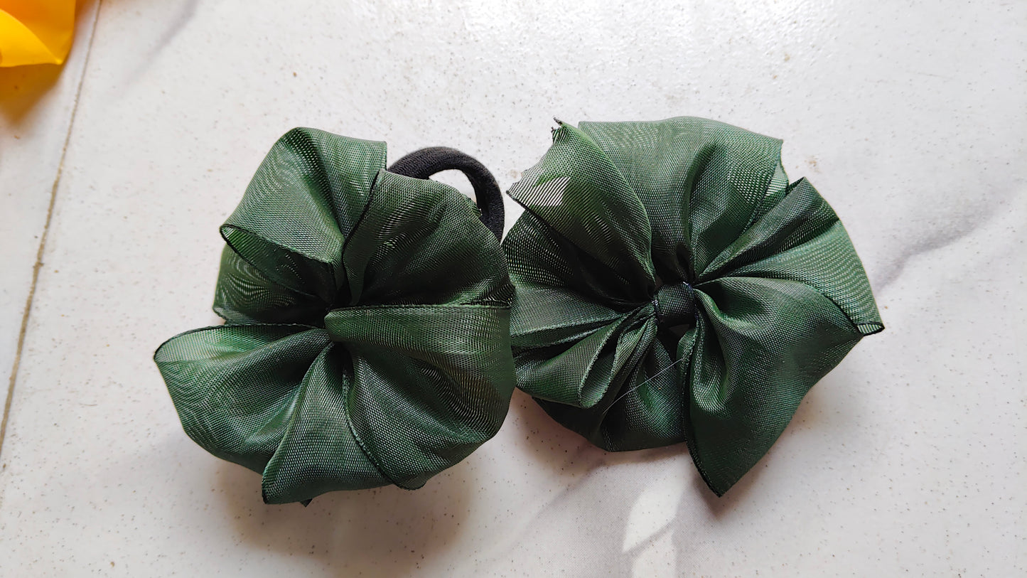 Readymade School Ribbons Dark Green 1 Pair