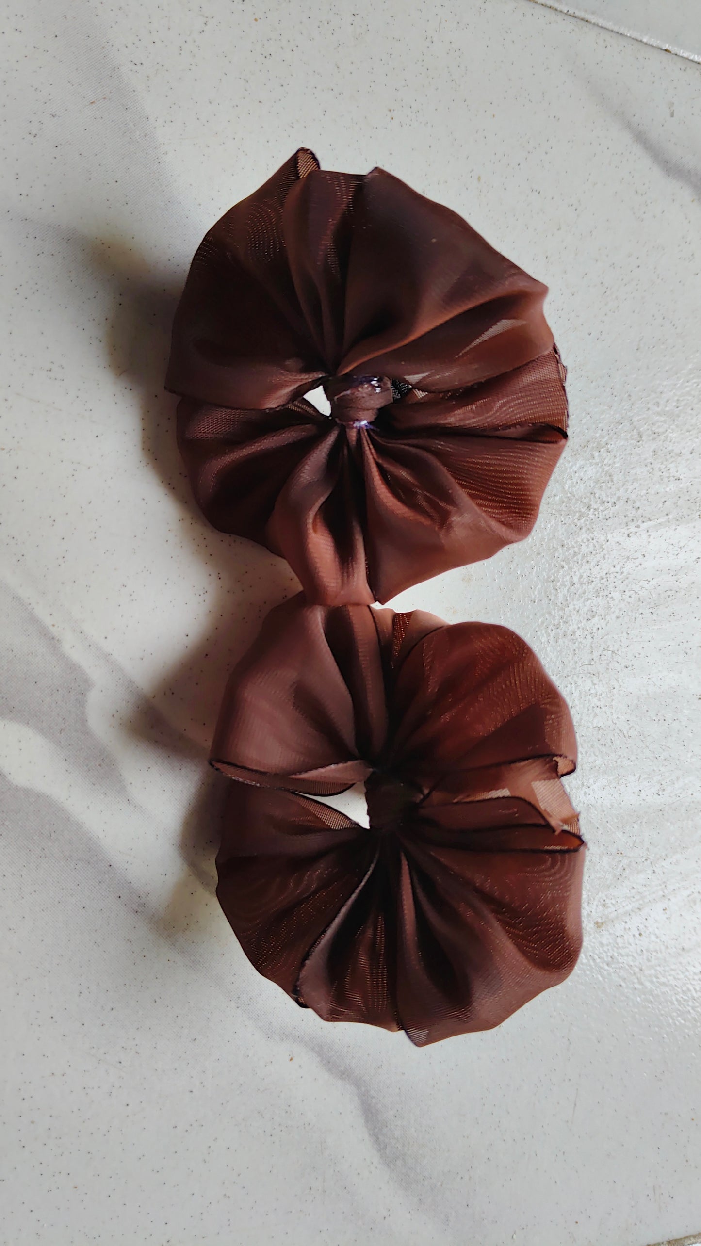 Readymade school ribbon brown colour 1 pair