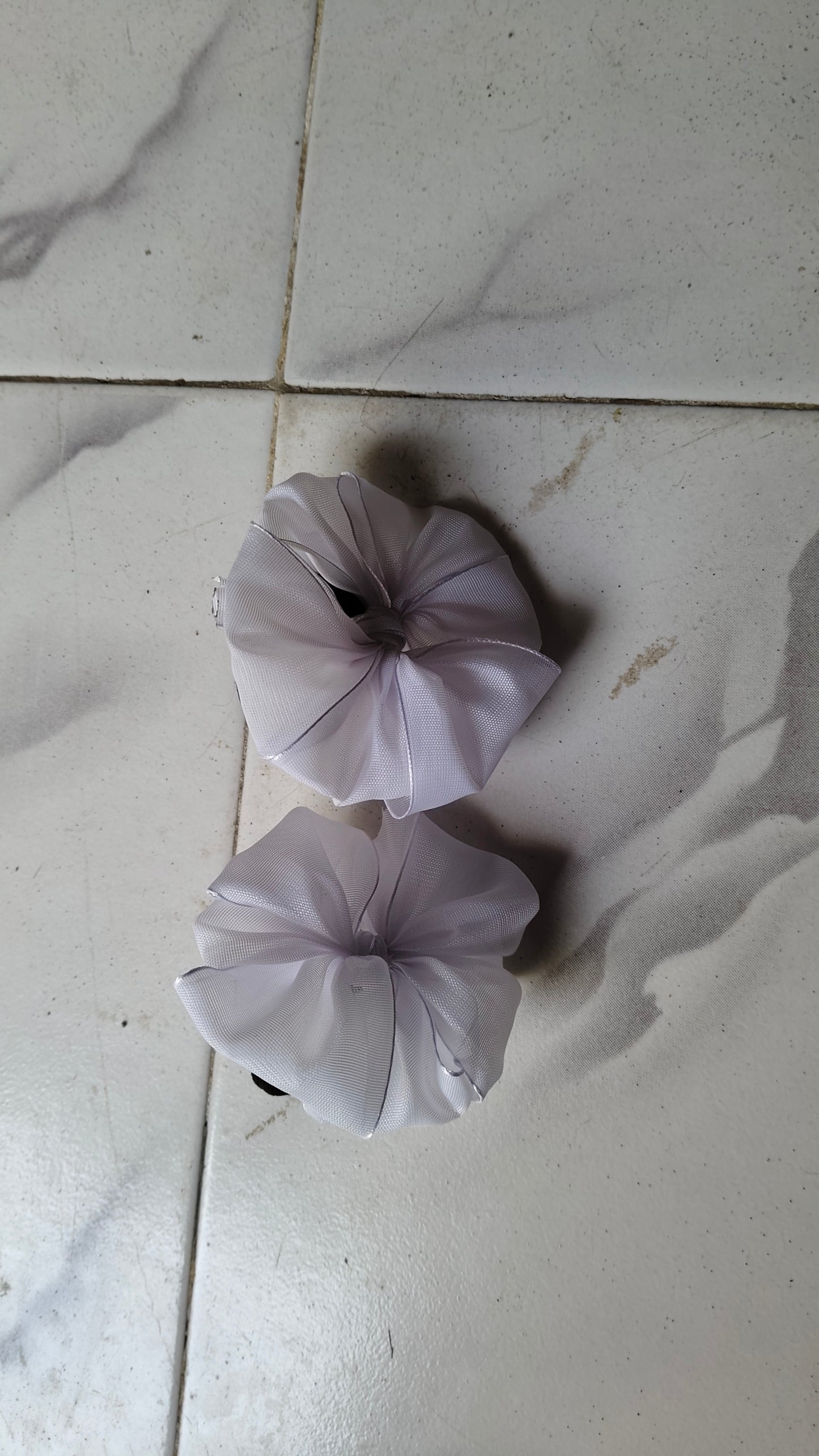 Readymade School Ribbons White Colour 1 Pair