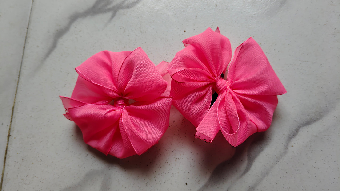 Ready made school ribbon lite Pink 1 Pair